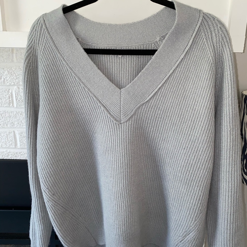 Grey V Neck Sweater!!